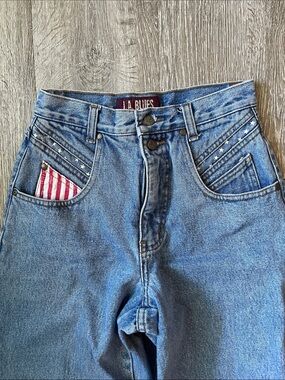 Vintage L.A. Blues Light Blue High-Rise Women’s denim Jeans American cotton  4